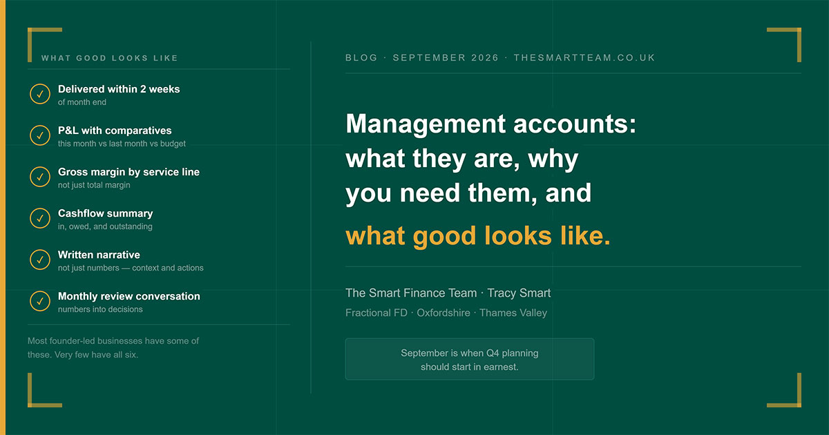 Management accounts: what they are, why you need them, and what good looks like for a growing business