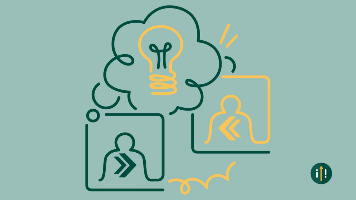 Graphic depicting the concept of sharing ideas
